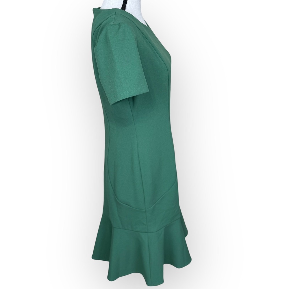London Times Green‎ Short Sleeve Flounce Hem Sheath Dress Women US Size 4 - Picture 11 of 11